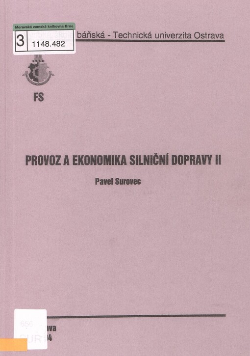 Provoz a ekonomika silniční dopravy II