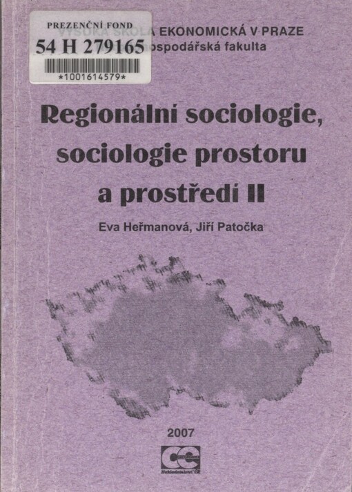 Regionální sociologie, sociologie prostoru a prostředí II