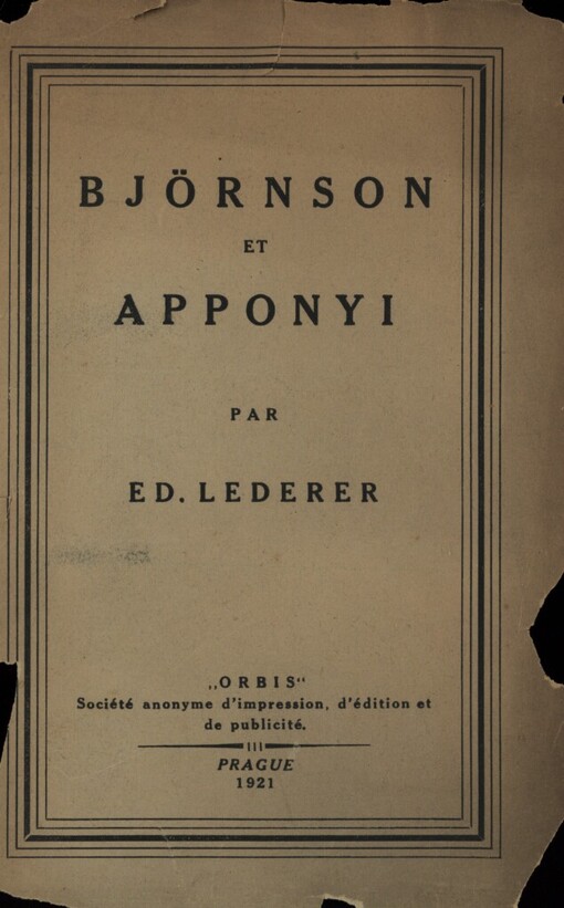 Björnson et Apponyi
