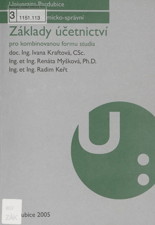 Základy účetnictví: pro kombinovanou formu studia