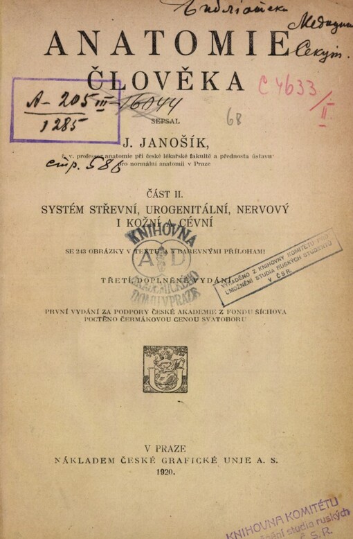 Anatomie člověka.Část II,Systém střevní, urogenitální, nervový i kožní a cevní