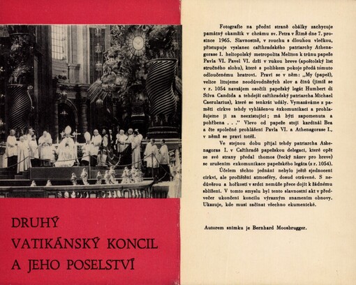 Druhý vatikánský koncil a jeho poselství