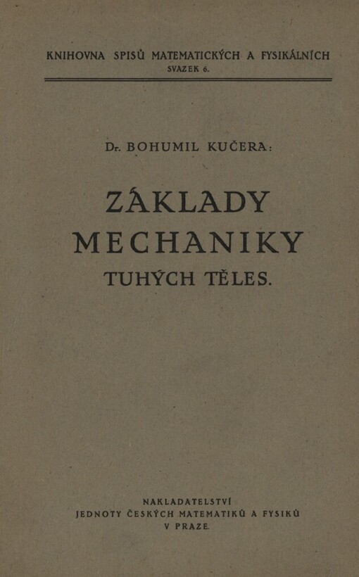 Základy mechaniky tuhých těles