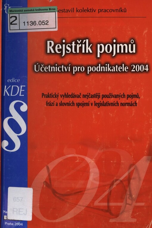 Rejstřík pojmů: praktický vyhledávač nejčastěji používaných pojmů, frází a slovních spojení v legislativních normách
