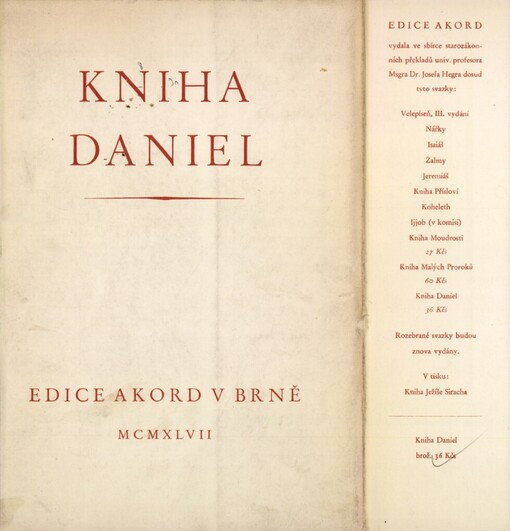 Kniha Daniel