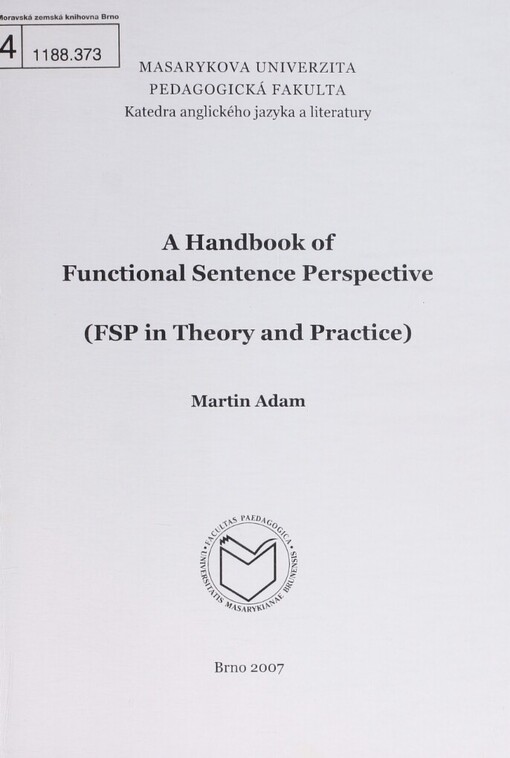 handbook of functional sentence perspective: (FSP in theory and practice)