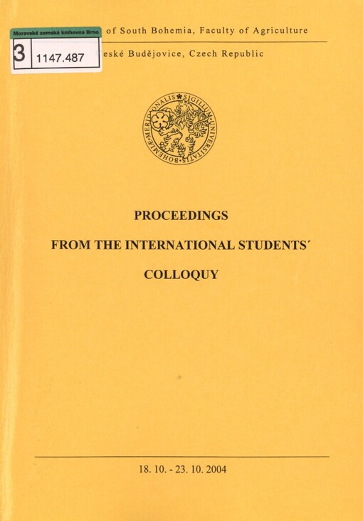 Proceedings from the international students' colloquy: 18.10-23.10.2004
