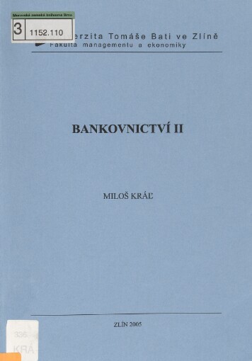 Bankovnictví II