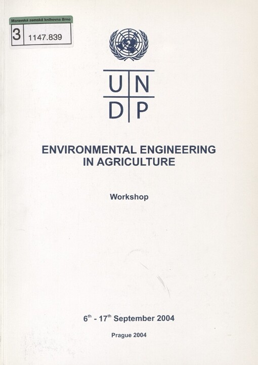 Environmental engineering in agriculture: workshop 6th-17th September 2004