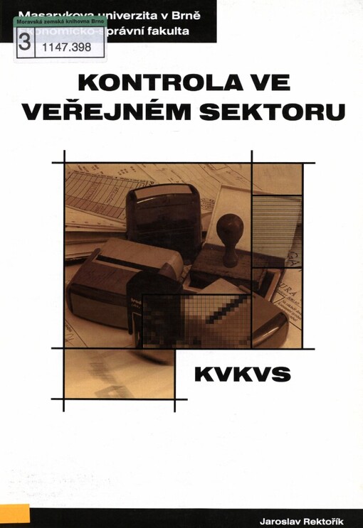 Kontrola ve veřejném sektoru: distanční studijní opora