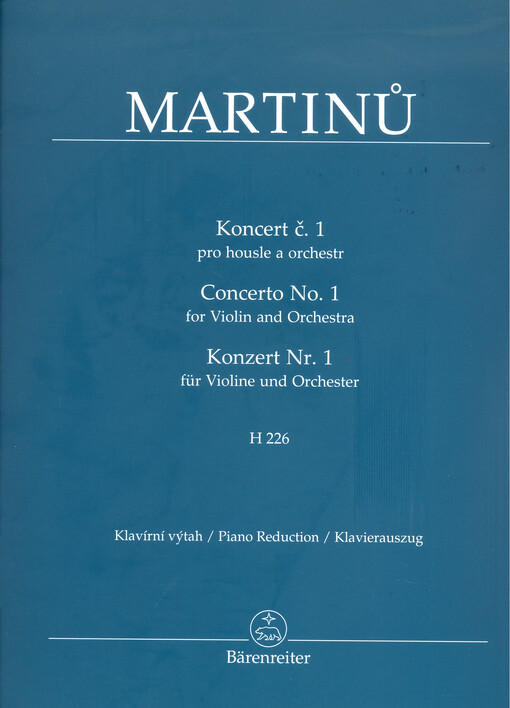 Concerto for Violin and Orchestra no. 1 H 226