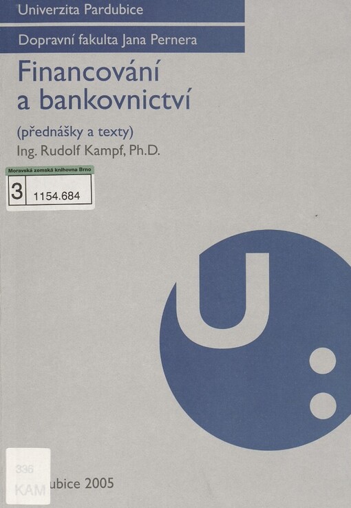 Financování a bankovnictví: (přednášky a texty)