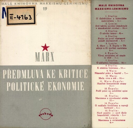 Předmluva Ke kritice politické ekonomie