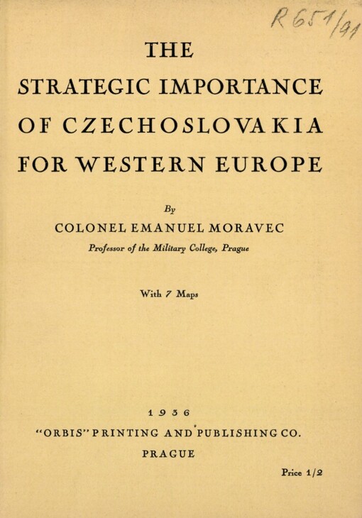 strategic importance of Czechoslovakia for Western Europe