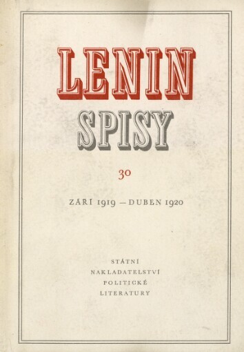 Spisy.Sv. 30,Září 1919-duben 1920, Svazek 30, Září 1919 - duben 1920