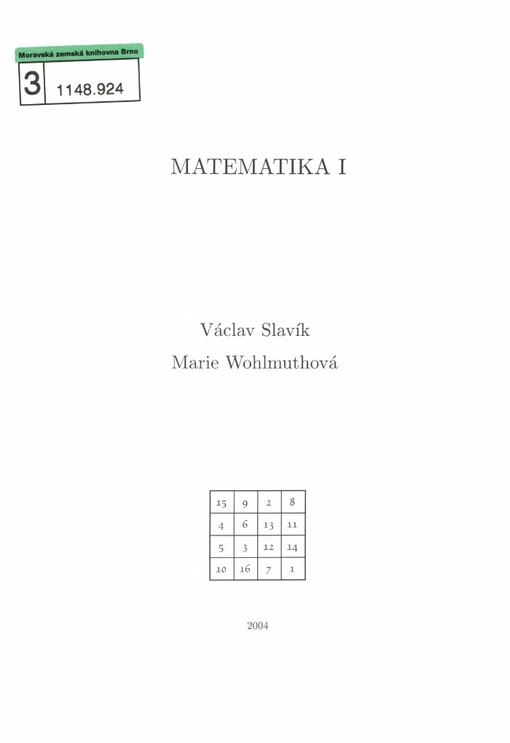 Matematika I