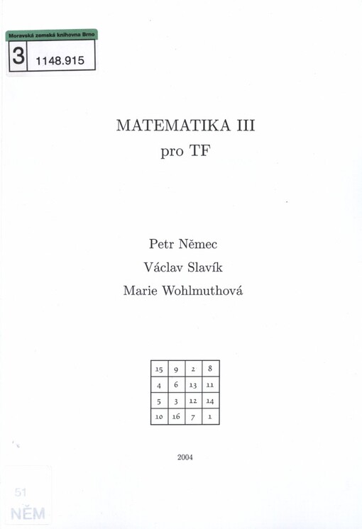 Matematika III pro TF