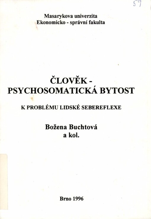 Člověk - psychosomatická bytost: k problému lidské sebereflexe