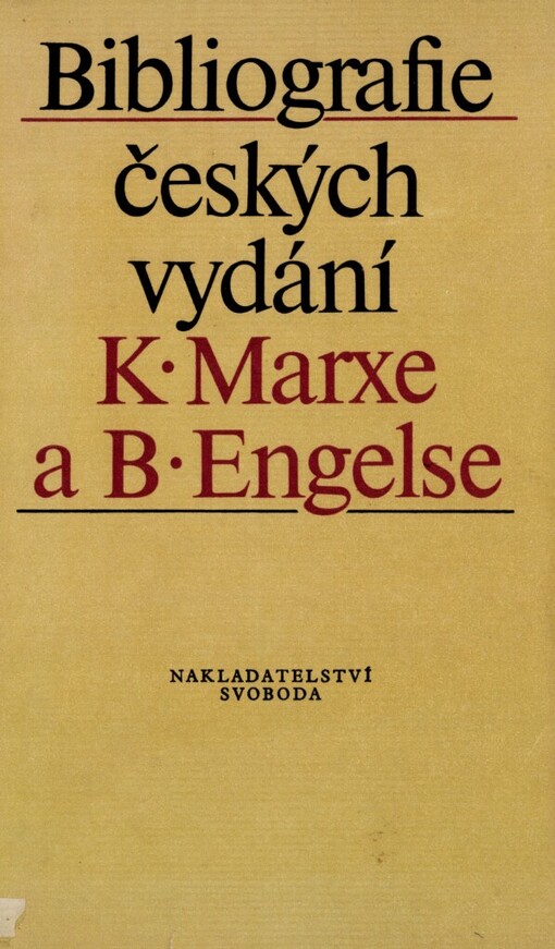 Bibliografie českých vydání K. Marxe a B. Engelse