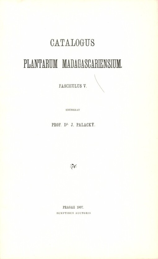 Catalogus plantarum madagascariensium.Fasciculus 5