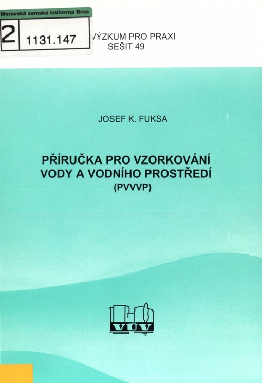 Příručka pro vzorkování vody a vodního prostředí :(PVVVP)