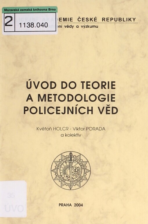 Úvod do teorie a metodologie policejních věd