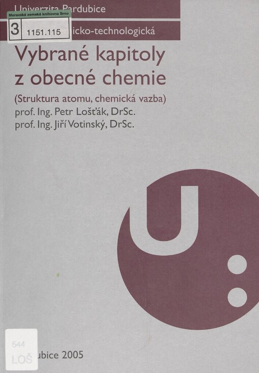 Vybrané kapitoly z obecné chemie: (Struktura atomu, chemická vazba)