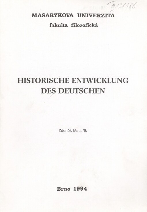 Historische Entwicklung des Deutschen