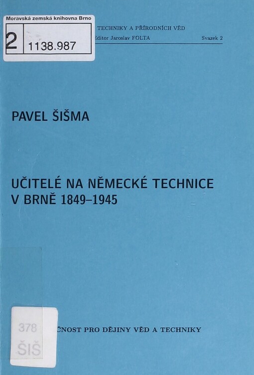 Učitelé na německé technice v Brně 1849-1945