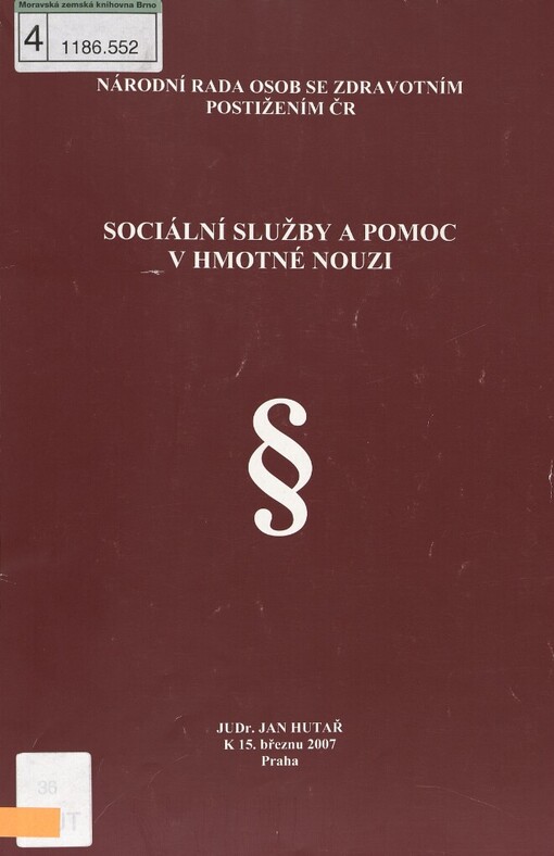 Sociální služby a pomoc v hmotné nouzi