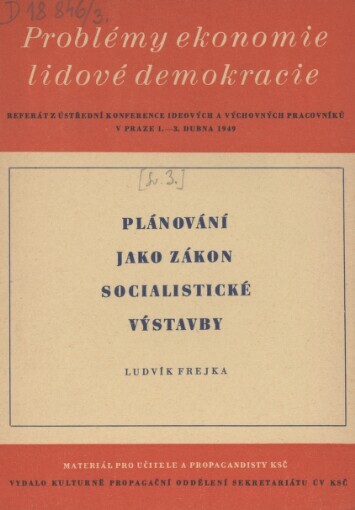 Plánování jako zákon socialistické výstavby