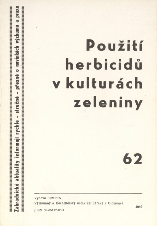Použití herbicidů v kulturách zeleniny