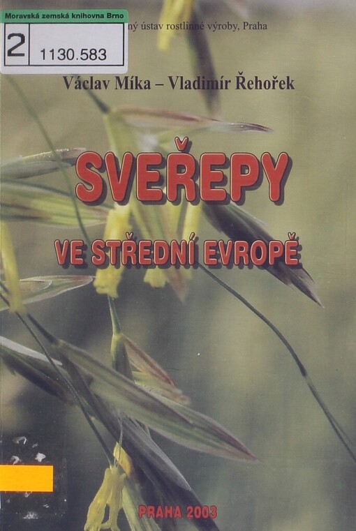 Sveřepy (rod Bromus L.s.l.) ve střední Evropě