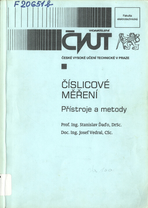
  Číslicové měření : přístroje a metody
  : přístroje a metody