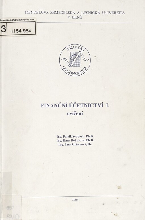 Finanční účetnictví I: cvičení