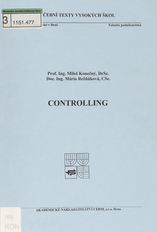 Controlling :(pro obor Podnikové finance a obchod)