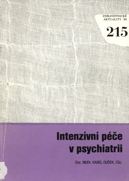 Intenzívní péče v psychiatrii