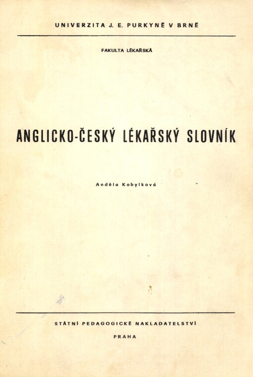 Anglicko-český lékařský slovník