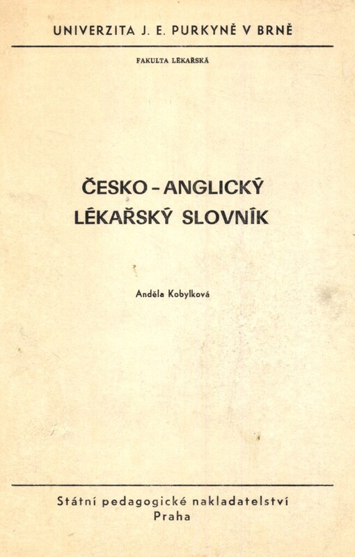 Česko-anglický lékařský slovník
