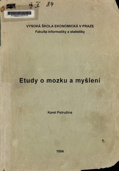 Etudy o mozku a myšlení: určeno pro stud. všech fakult VŠE v Praze