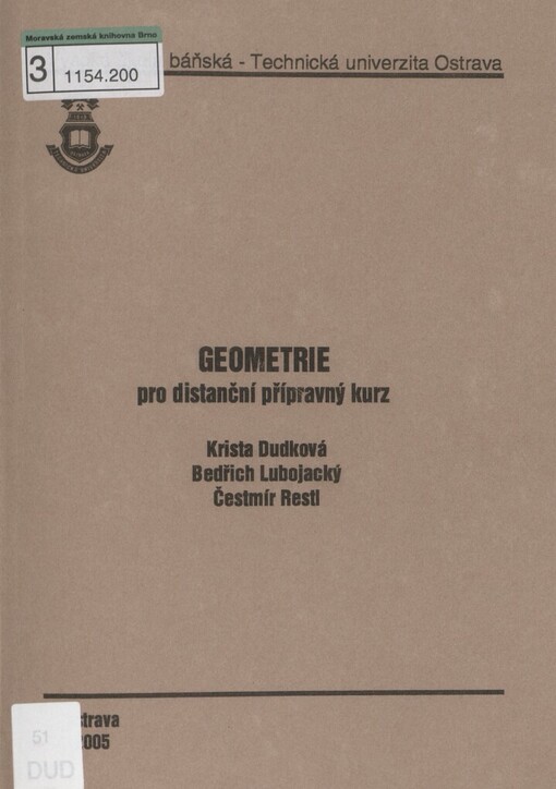 Geometrie pro distanční přípravný kurz