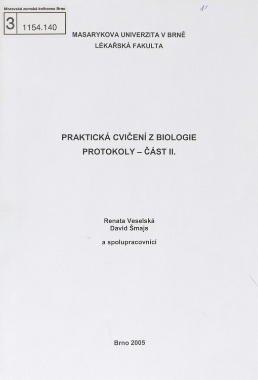 Praktická cvičení z biologie: protokoly