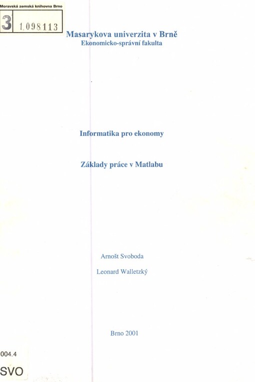 Základy práce v Matlabu