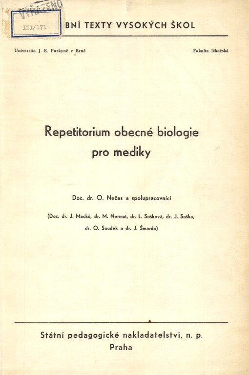Repetitorium obecné biologie pro mediky