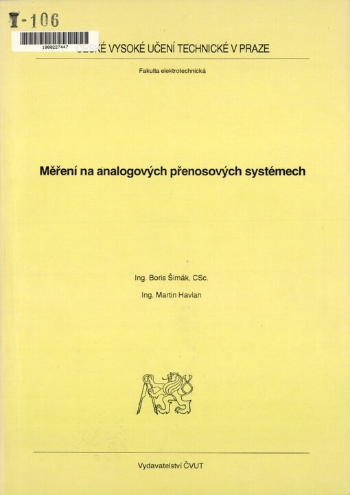Měření na analogových přenosových systémech