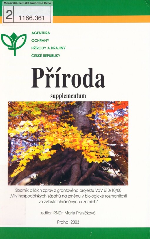 Sborník dílčích zpráv z grantového projektu VaV 610/10/00 