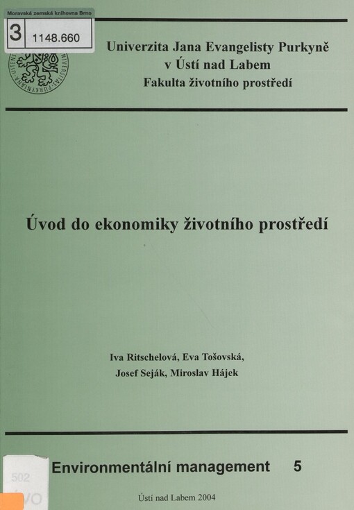 Úvod do ekonomiky životního prostředí