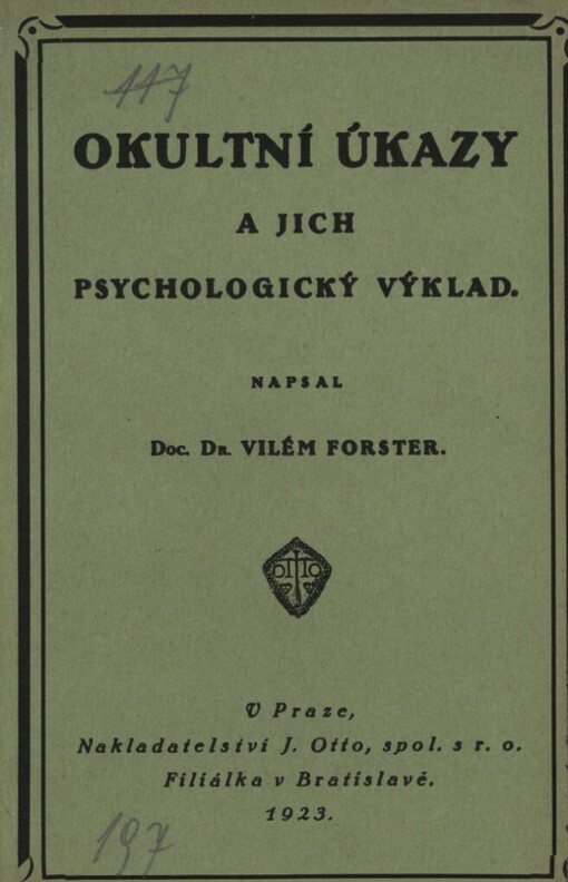 Okultní úkazy a jich psychologický výklad