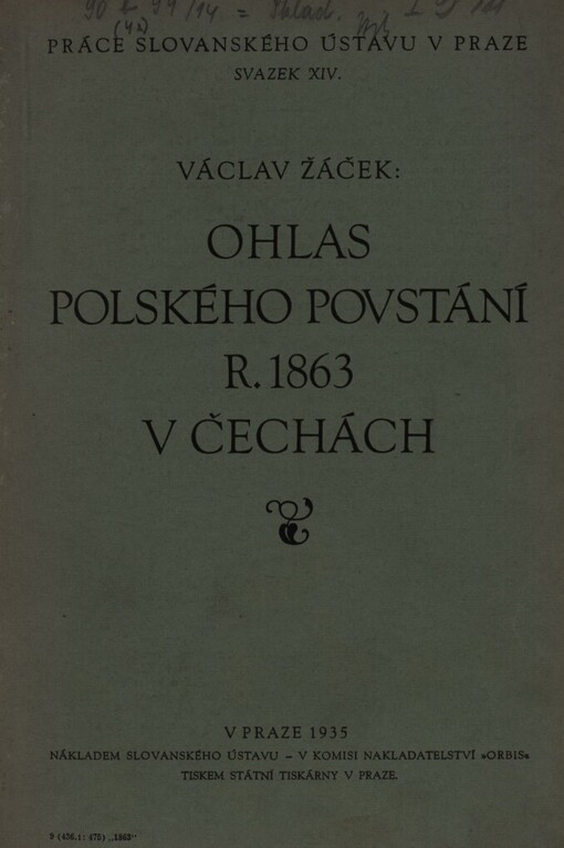 Ohlas polského povstání r. 1863 v Čechách