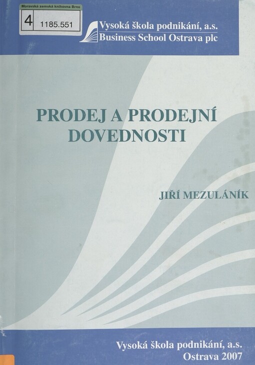 Prodej a prodejní dovednosti
